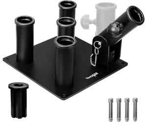 Yes4All Support d'haltère 2 en 1 de 100 kg avec plateforme en T et adaptateur de 2,5 cm, support d'haltère avec base antimines pour rack