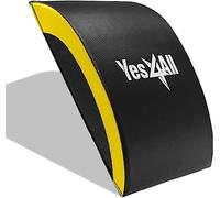 Yes4All Tapis d’Exercice Abdominal avec Soutien du Coccyx et Sans, Coussin Pliant pour Sit-up, Équipement d’Entraînement des Abdos pour Core et Bas du Doso4-mini, Jaune