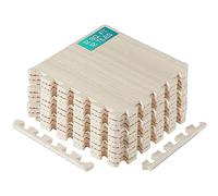 Yes4All P9PL es4All - Bordures en EVA emboîtables - Tapis de Sol en Mousse pour équipement de Gym (24 Gris, 6 pièces), Solide, D. 3,6 m² (12 Carreaux), Bois de Noyer Clair, 3,5 x 30,5 cm