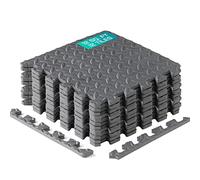 Yes4All 8YCR Tapis emboîtable, Solide, F. 12 m² (12 Carreaux), Gris, 30,5 x 30,5 cm