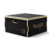 Yes4All TB07 Boitier Pliable en Bois réglable Mixte Adulte, Noir, 12"