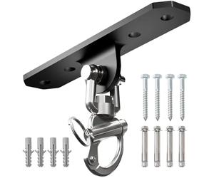 Yes4All Wall Ceiling Mount Hook 360° Rotation Sac de Frappe Mixte, Cintre en Bois avec chaîne, Unisex-Adult