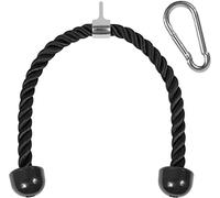 Yes4All Attache de câble de Corde pour Triceps - Corde de Traction pour Machine d'exercice - Longueur de Corde de 36 Pouces - Noir