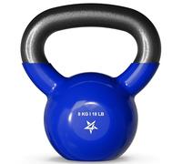 Yes4All ZXWD Vinyl Coated Cast Iron Kettlebell, 8 kg, Blue