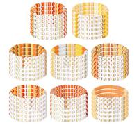 yesaior Lot de 48 bracelets de Thanksgiving en vrac en argile polymère avec perles en forme de citrouille, dinde bénie - Bijoux extensibles - Cadeaux pour amis de vacances