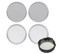 Yesaler Filtre à Café en Acier Inoxydable 4 Pièces 2 Types Filtre à Café Réutilisable Passoire à Expresso 61 mm pour Machines à Café