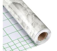 Yesaler Papier Auto-adhésif pour Meuble en Marbre Autocollant Papier Peint Vinyle Film Imperméable Stickers Meubles pour Comptoir Table Décorations 40X300cm (Gris)