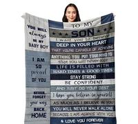 Yesbird Cadeau d'anniversaire pour fils, couverture « To My Son » 150 x 130 cm, cadeau pour fils de la part de maman/papa, adolescent, cadeau pour fils, anniversaire, remise de diplôme,