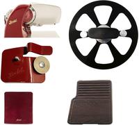 Yeseatis Berkel - Home Line 200 + Planche À Découper Traité Thermiquement + Extracteur De Lame + Couverture Pour Trancheuse Rouge Taille M + Affûteur D'accessoires Pour Home Line (Rouge)