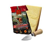 YesEatIs Special Box - Parmigiano Reggiano Consorzio Vacche Rosse 30 mois - 1 Kg - Couteau à Fromage en Acier INOX