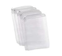 Yeselino Lot de 5 sacs filtrants pour aquarium en maille avec fermeture éclair pour filtration biologique forte pour aquarium, filtre réutilisable, chauffe-lumière, thermomètres, gravier, sable