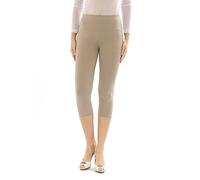 YESET Femme Legging Leggings Longueur Taille Haute 3/4 Capri Court Beige XXXL