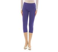 YESET Femme Legging Leggings Longueur Taille Haute 3/4 Capri Court Violet XL