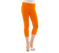 YESET Femme Legging Longueur 3/4 Capri Court Leggings Cotton Orange S