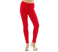 YESET Femme Leggings Pantalon Long Leggings en Coton Taille Haute Rouge XXL