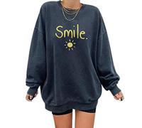 Yesgirl Sweat Femme Capuche Hiver Sweat à Capuche Fille Ados Imprimé Pull Hoodies Chaud Pullover streetshirt Sweats a Capuche Femme sweatstop Veste H Gris S