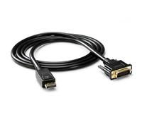 YESHLiky Câble DisplayPort vers DVI-D Single Link 1,8 m M/M (Noir) | Prise DP verrouillable plaquée or, 1080p @ 60 Hz, compatible HDCP1.4 EDID, connexion de carte graphique PC à un projecteur