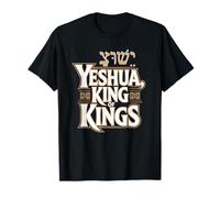 Yeshua King of Kings avec hébreu aleph bet T-Shirt