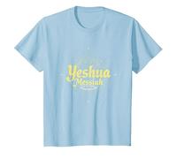 Yeshua Messiah Radiant Faith Homme Inspiration chrétienne T-Shirt, Enfant, Bleu Céleste, 6 Ans
