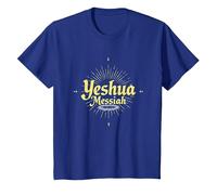 Yeshua Messiah Radiant Faith Homme Inspiration chrétienne T-Shirt, Enfant, Bleu Royal, 12 Ans