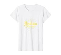 Yeshua Messiah Radiant Faith Homme Inspiration chrétienne T-Shirt, Femme, Blanc, S