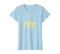 Yeshua Messiah Radiant Faith Homme Inspiration chrétienne T-Shirt, Femme, Bleu Céleste, XS