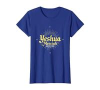 Yeshua Messiah Radiant Faith Homme Inspiration chrétienne T-Shirt, Femme, Bleu Royal, XS