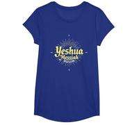 Yeshua Messiah Radiant Faith Homme Inspiration chrétienne T-Shirt, Fille, Bleu Royal, S