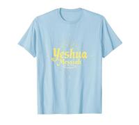 Yeshua Messiah Radiant Faith Homme Inspiration chrétienne T-Shirt, Homme, Bleu Céleste, 3XL