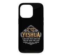 Yeshua Nom hébreu Jésus Bible Verse Vérité Vie Jean 14 6 Coque pour iPhone 13 Pro