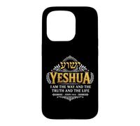Yeshua Nom hébreu Jésus Bible Verse Vérité Vie Jean 14 6 Coque pour iPhone 15 Pro