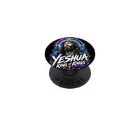 Yeshua Roi des Rois Art Typographique Audacieux Jesus Jésus PopSockets PopGrip Adhésif