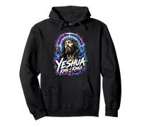 Yeshua Roi des Rois Art Typographique Audacieux Jesus Jésus Sweat à Capuche