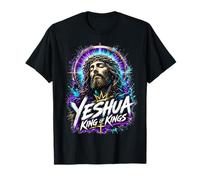 Yeshua Roi des Rois Art Typographique Audacieux Jesus Jésus T-Shirt