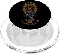 Yeshua The King is Coming Jésus Christ Verse chrétien Cadeaux PopSockets PopGrip pour MagSafe