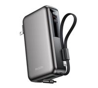 Yesido YP90E Batterie Externe 10000mAh AC/DC Câbles Intégrés 22.5W Gris