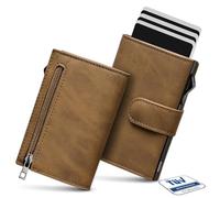 YESIIW Portefeuilles et Porte-Cartes avec Grande Capacité Pop-up Porte Carte pour 10 Cartes, Portefeuille Homme avec Monnaie, Billet & ID Fenêtres, Protection RFID & Fermeture Magnétique