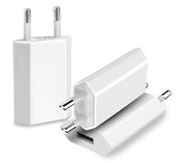 Yesimola 3 Pack Chargeur USB 5V/1A, Blanc Prise Embout Chargeur USB Secteur 5V 1A, Prise électrique, Adaptateur pour Téléphone Portable/smartwatch/Écouteurs/Tablette