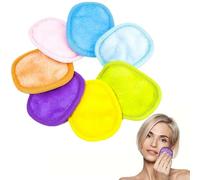Yesimola Coton Demaquillant Lavable 7 Pcs, Lingette Demaquillante Lavable Double Face Disponible, Tampons Démaquillants Lavable Coton pour le Nettoyage des Yeux et du Visage