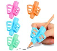 Yesimola Guide Doigts Ecriture Enfant 4 Pièces,Silicone Pencil Grips, Ergonomique Aide Ecriture, Outils de Correction de Posture pour Apprendre a Ecrire, Grips Crayon pour Étudiants Adulte Besoin