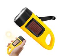 Yesimola Lampe pour Dynamo LED Solaires avec Mousqueton, Lampe de Poche Portable avec Manivelle et Panneau, Mini Torche Solaire pour Extérieur, Randonnée, Cadeau, équipement Urgence