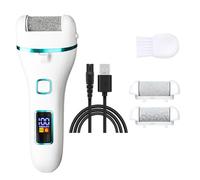 Yesimola Râpe électrique Pied 1200MAH avec 2 Vitesses et 3 Rouleaux Abrasifs Remplaçables, Blanc Rapeuse Pédicure Electrique Ponceuse pour Eliminer Les Pieds Peaux Mortes et Callosités