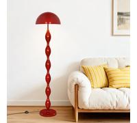 YESINTO Lampe Champignon Rouge,Lampadaire Vintage Avec Douille E27,Lampadaire Sur Pied Pour Chambre Salon Bureau Lecture,Lampe Sur Pied Design Rétro,Abat Jour en Fer,Style Nordique