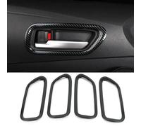 YESKIT Accessoires De Voiture Panneau De Poignée Porte Intérieure Couvercle Rond Garniture Autocollant Cadre Pour Toyota Pour Corolla E210 2019-2023(Black a)