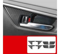 YESKIT Accessoires D'intérieur De Voiture Poignée Porte Intérieure Couvercle Bol Autocollants Décoratifs Pour Toyota RAV4 RAV-4 XA50 2019 - 2024(Carbon black a+b)