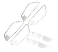 YESKIT Autocollant De Garniture Couvercle Cuvette Poignée De Porte Intérieure De Style Voiture Pour Hyundai Pour Tucson NX4 2021 2022 2023(A+b silver)