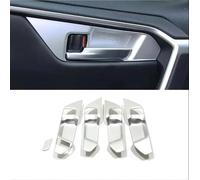 YESKIT Autocollant De Garniture De Couvercle Cuvette De Poignée Porte Intérieure De Style De Voiture Pour Toyota RAV4 RAV 4 XA50 2019-2023(Argent)