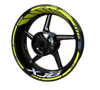 YESKIT Autocollants décoratifs modifiés Autocollant De Jante Et, Accessoires De Moto, Autocollant De Moyeu De Roue pour Y&amaha Xj6(Color6)