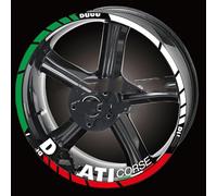YESKIT Autocollants décoratifs modifiés Autocollants De Roue Imperméables pour Pneus De Moto, Autocollants À Rayures Réfléchissantes pour Ducati 959 916 1199 Diavel 1200(Color2)