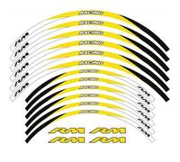YESKIT Autocollants décoratifs modifiés Autocollants Réfléchissants À Rayures pour Jantes De Moto, Ensemble Complet De Décalcomanies Et, pour Suzuki RM 125 250 1990 - 2008, 21 "19(Color8)